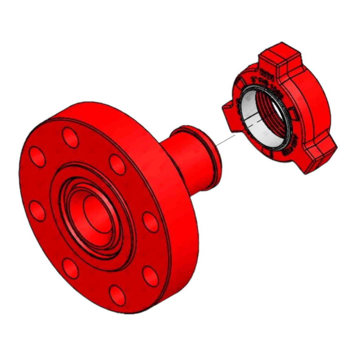 Flange Adapter, 4-1/16" 15M x 3" 1502 M, 15000 psi, STD Service