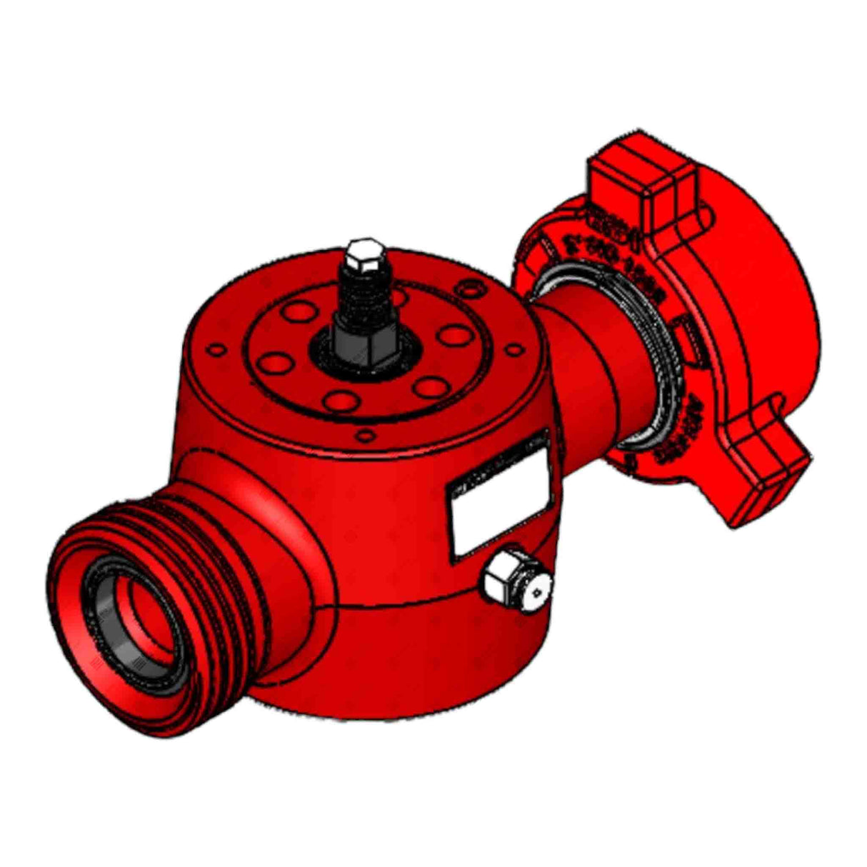 Plug Valve, Actuator Prep, TE 2" 1502 MxF, 15000 psi, STD Service