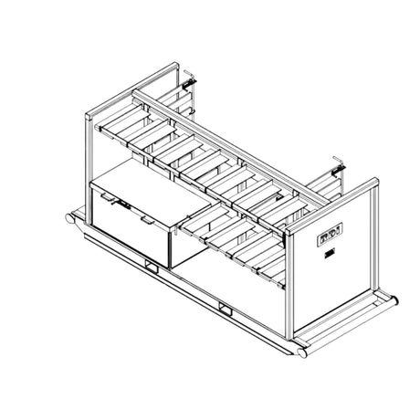 Skid - Pipe Rack - 3 In Fig 1502/602 - Modified SKIDP-001 w/ Upper Fitting Rack